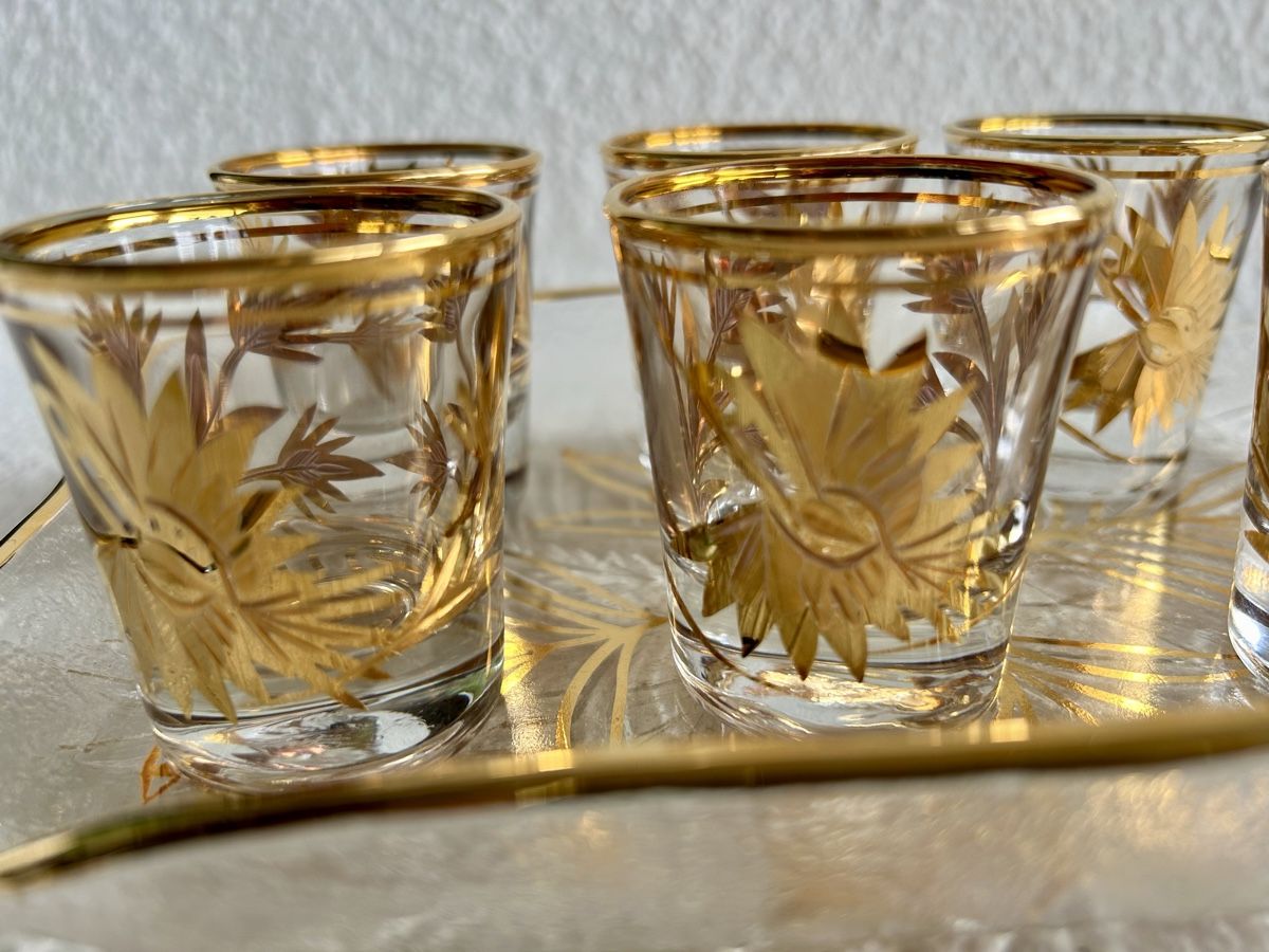 Bicchieri: Echtvergoldete Pisco Gläsli aus Peru – Usato da Gunten venduto da starfish3 2