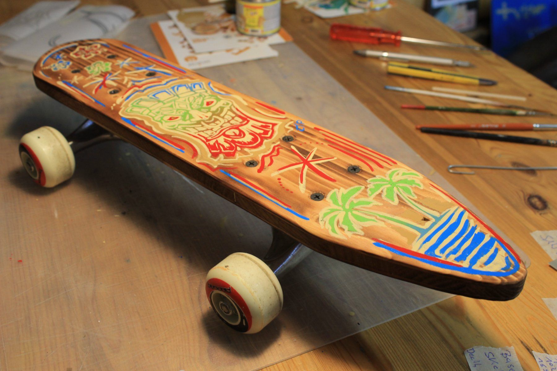 Skateboards: ALOHA TIKI Skateboard Unikat Handmade – Nuovo (secondo la descrizione) da Willisau venduto da Pzm81 8