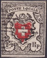 14I.b (Poste Locale) T.19 tiefschwarz, +Abart +Attest 2800.-