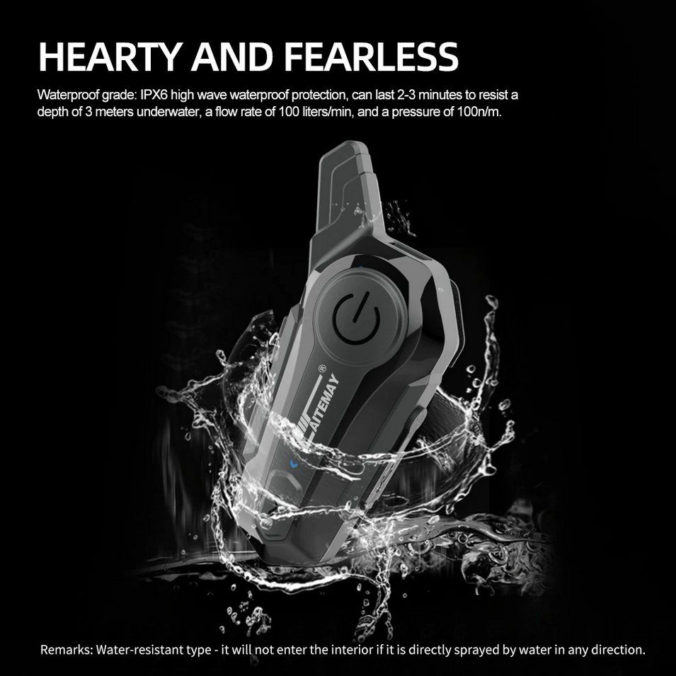 Kopfhörer: 2x Motorrad Helm Intercom Bluetooth 1000m Gegensprechanlage – Neu und originalverpackt aus Genève von Anna-38 7