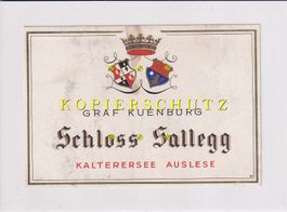 Etikette - Schloss Sallegg (Kalterersee Auslese) /bd