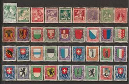 1913-25 : Pro Juventute Nr. J1 - J36 , teils *, teils **