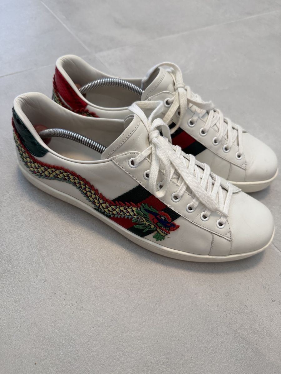 Gucci Chaussures hommes: Gucci Ace Sneaker Gr. 44 mit Drachenmuster – D'occasion à Unterlunkhofen par cgi99