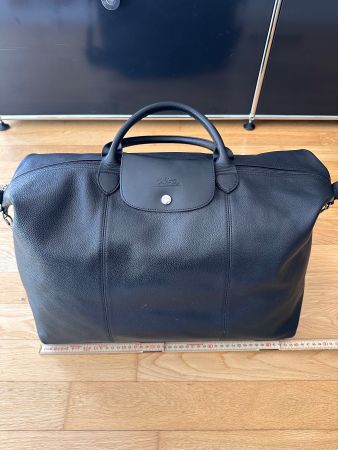 Longchamp Leder Weekender - Le Foulonné Reisetasche L