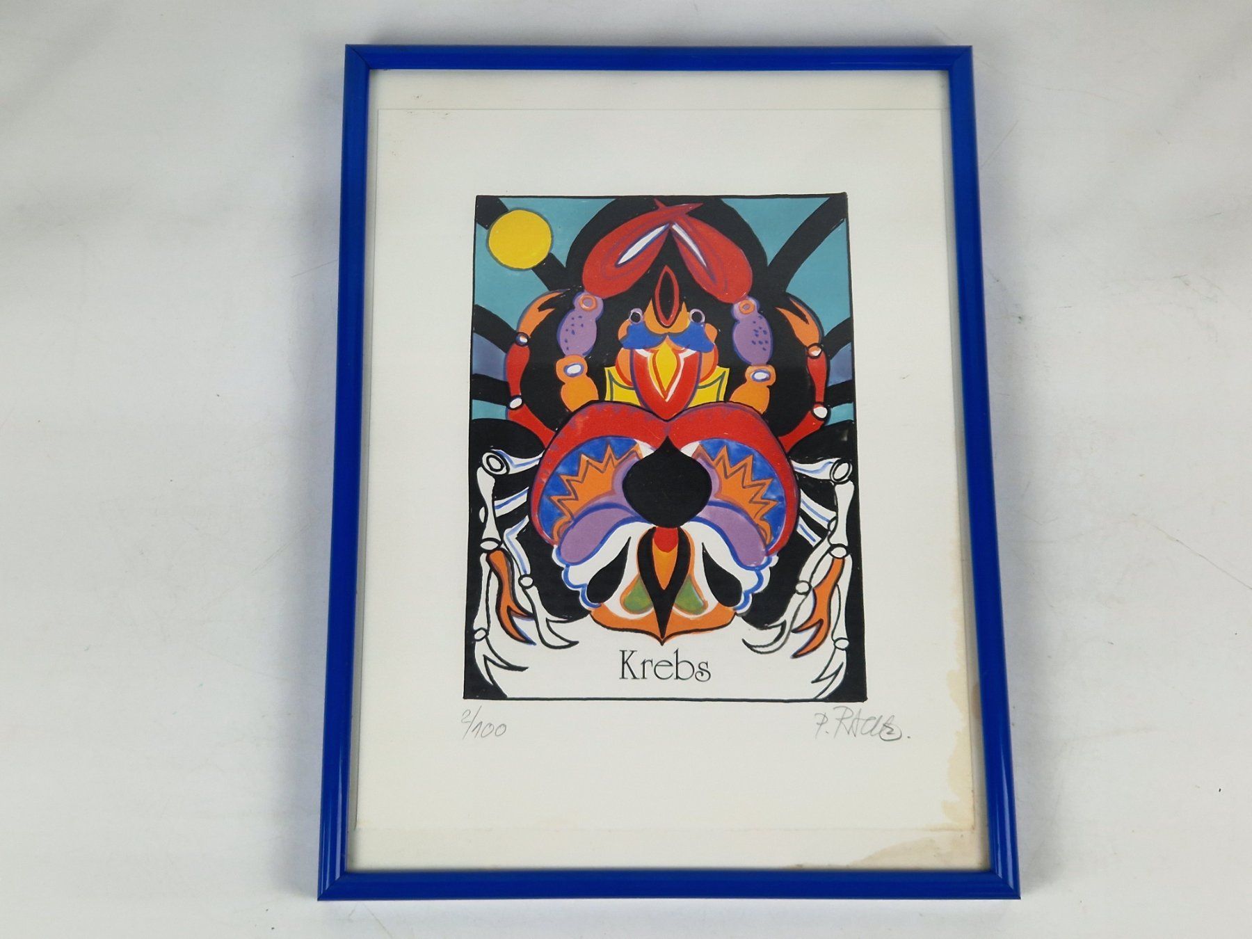 Posters & Illustrations: Kunstdruck "Sternzeichen Krebs" - gerahmt – D'occasion à Muhen par Restwert_Muhen