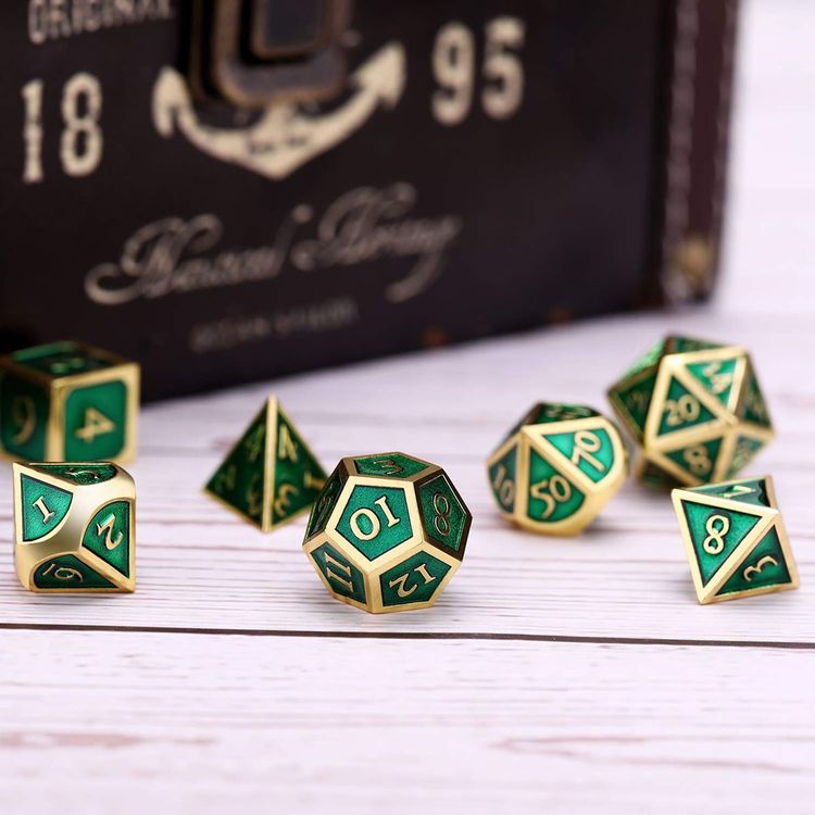 OUKELANWO DnD Würfel-Set Mit Scharfen Kanten & Flüssigem Kern - Für Pen & Paper Rollenspiele