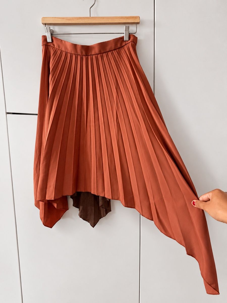 Gonne: Acne Studios Pleated Asymmetric Skirt Size 38 Brown – Usato da Fribourg venduto da aix_fs82 1