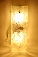 Vintage Eisglas Wandlampe neue Fassungen und Verkabel. Lampe