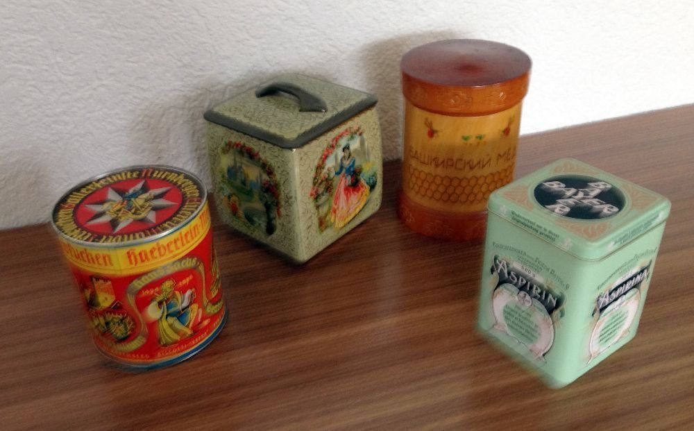 Barattoli: 5 antike Dosen – Usato da Eschenbach venduto da Alicekunst 5