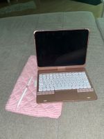 IPad Air 11" Tasche rosa mit Tastatur und Stift/Halter
