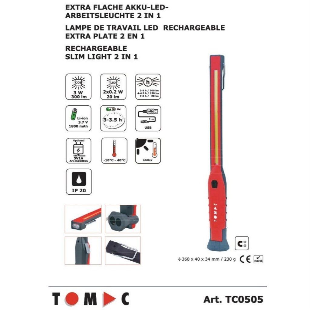 Lampade: Arbeitsleuchte Akku LED, extra flach – Nuovo e nell'imballaggio originale da Koppigen venduto da Bracher_Mail-House 1