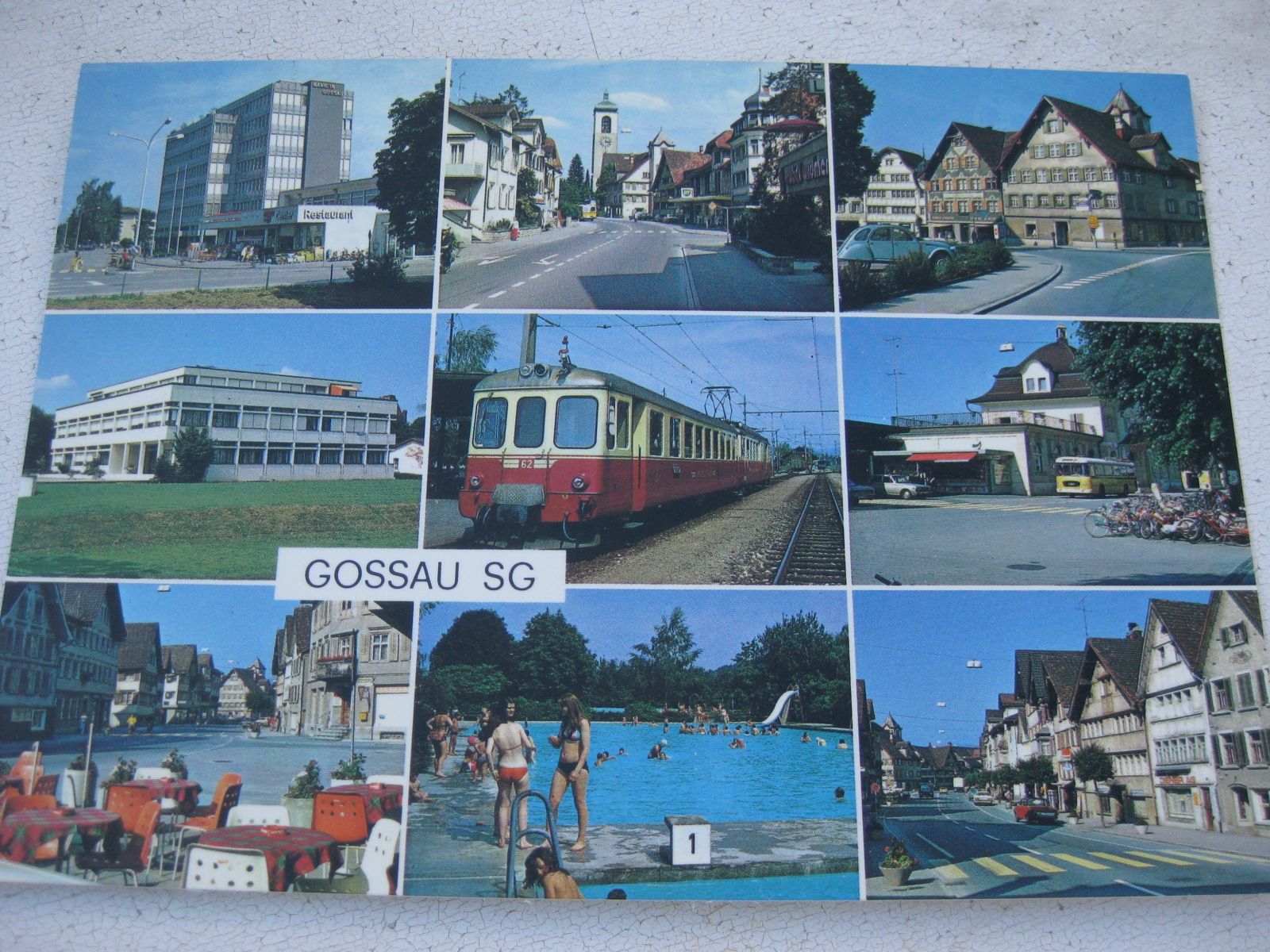Cartes postales: Gossau SG mit Zug – D'occasion à Malters par Marosko