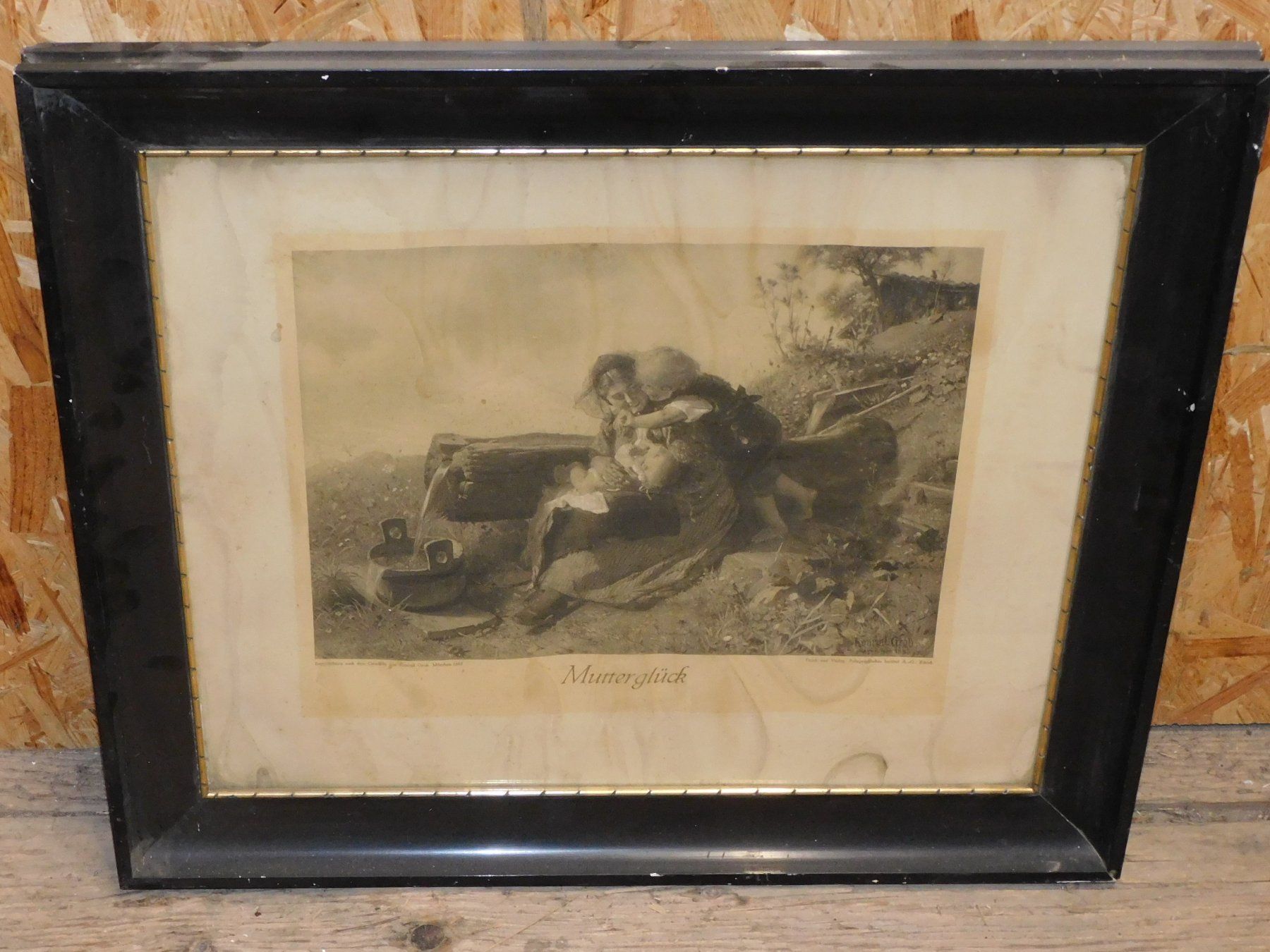 Foto & Immagini: Polygraphie antike Graphik - Mutter Glück  antikes Bild mit – Usato da Sursee venduto da 76 3