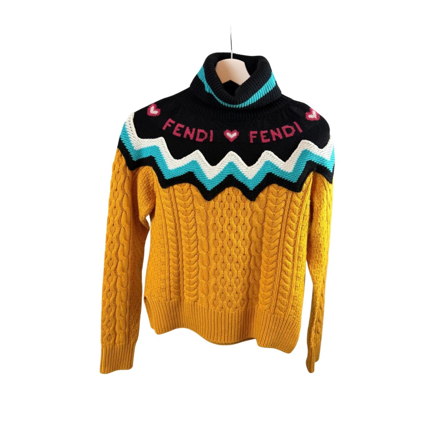 Fendi Pulls & Sweat-shirts: Fendi Rollkragenpullover, Wolle, Gr.IT 42 (EU 38) – Neuf (Voir description) à Oberarth par SSS.