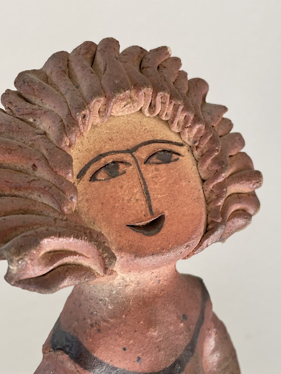 Sculture & Statue: Michèle Raymond studio ceramic midcentury figure grès 1970s – Usato da Basel venduto da Amechan. 5