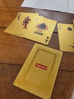 supreme plastic poker deck cards trick magic gold
