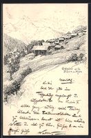 Gryon, Panorama et la Dent du Midi, 1912