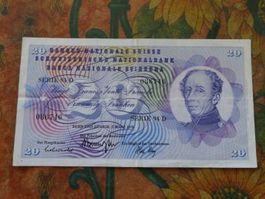 SUISSE  20  Francs  1973  (6746)  Billet