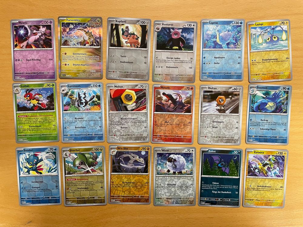 Pokemon Reverse Karten Set (Versand gratis) (Neu (gemäss Beschreibung ...