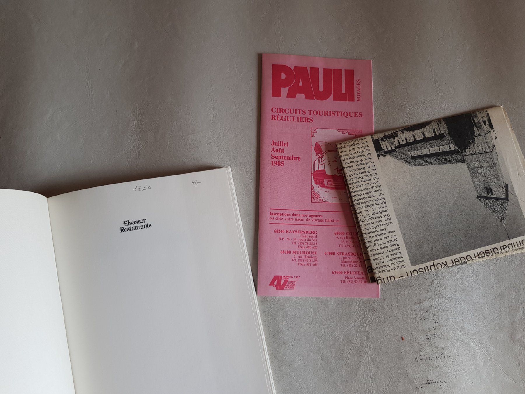 Bücher: Elsässer Restaurants Maurice Roeckel 1984 – Gebraucht aus Walterswil BE von Lonitti 2