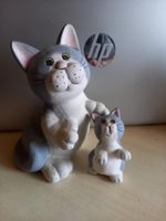 2 Katzenfiguren, Deko, für Sammler
