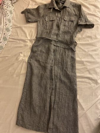Edles Leinenkleid Kleid Leinen LEVANTÉ GR 36/38 Pepita