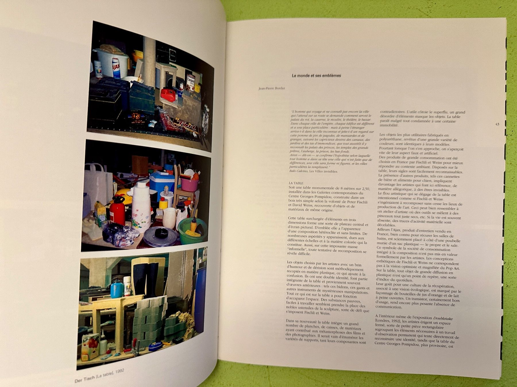 Libri: Peter Fischli, David Weiss. Katalog Centre Pompidou 1992 – Usato da Zürich venduto da allp 5