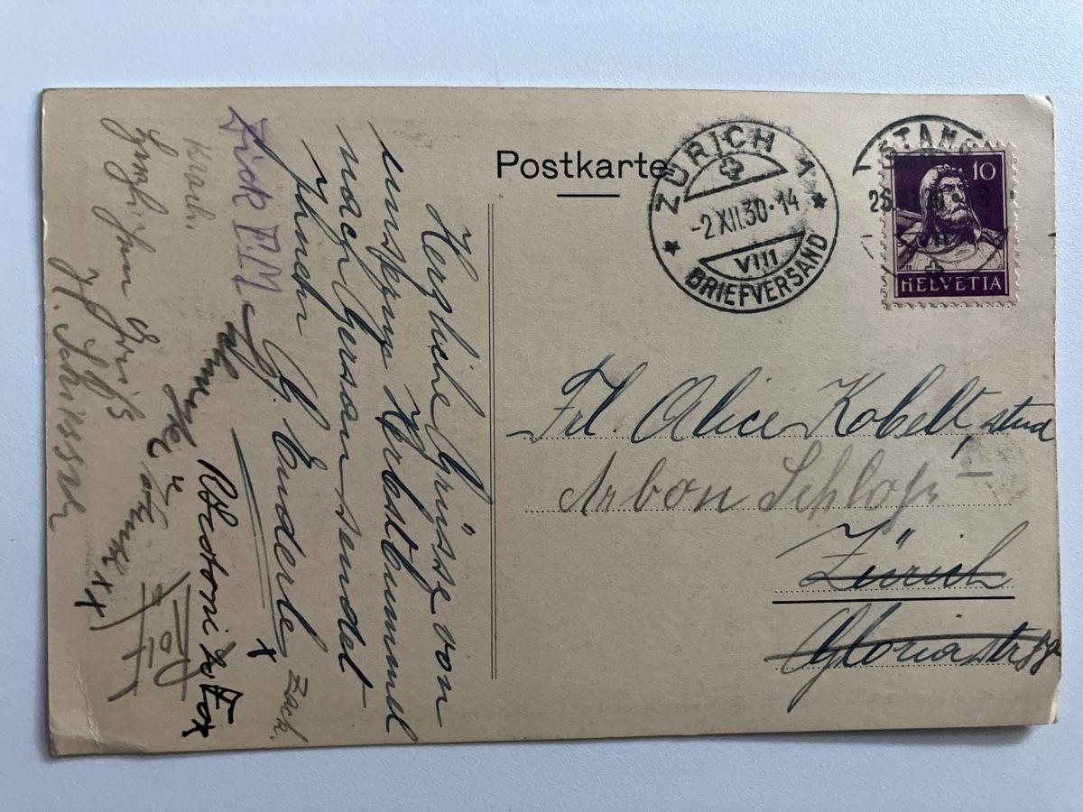 Ansichtskarten: AK 1930 – Gebraucht aus Zürich von Classic_Collection_Zurich 1