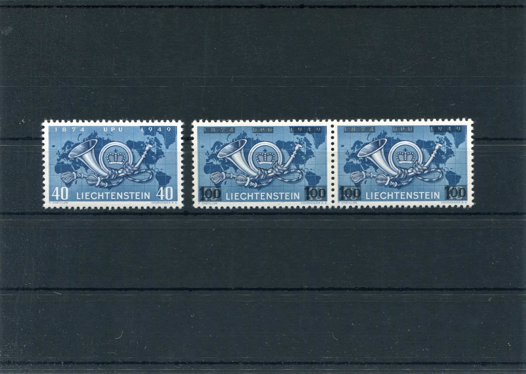 Tutti i francobolli: FL 1949/50 Nr. 1x 227 u. 2x 235 postfr. – Usato da Winterthur venduto da Kyoung