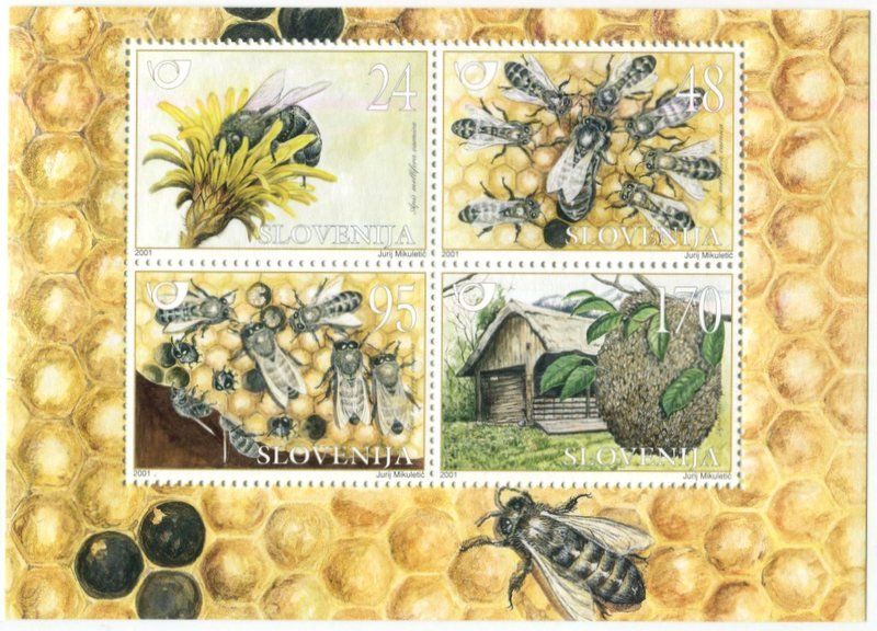Alle Briefmarken: Block "Bienen". Slowenien – Neu und originalverpackt aus Basel von Butsch5