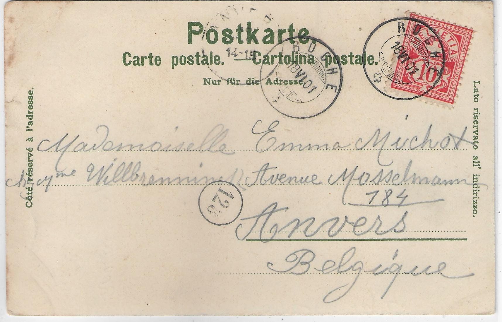 Cartoline postali: Souvenir de Aigle - Chateau - Litho – Usato da Ettingen venduto da Kartenplanet 1