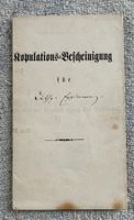 KOPULATIONS BESCHEINIGUNG KANTON BERN 1868