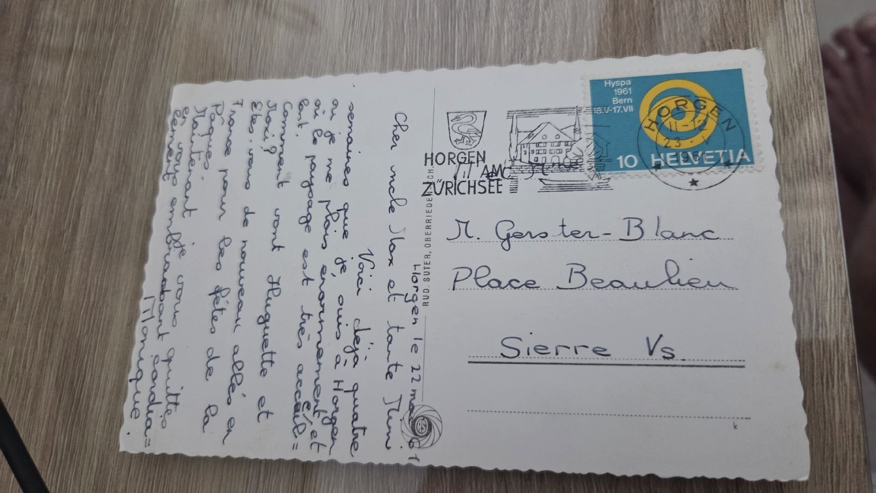 Cartoline postali: 1961 Ansichtskarte Horgen – Usato da Arni AG venduto da Moth68 1