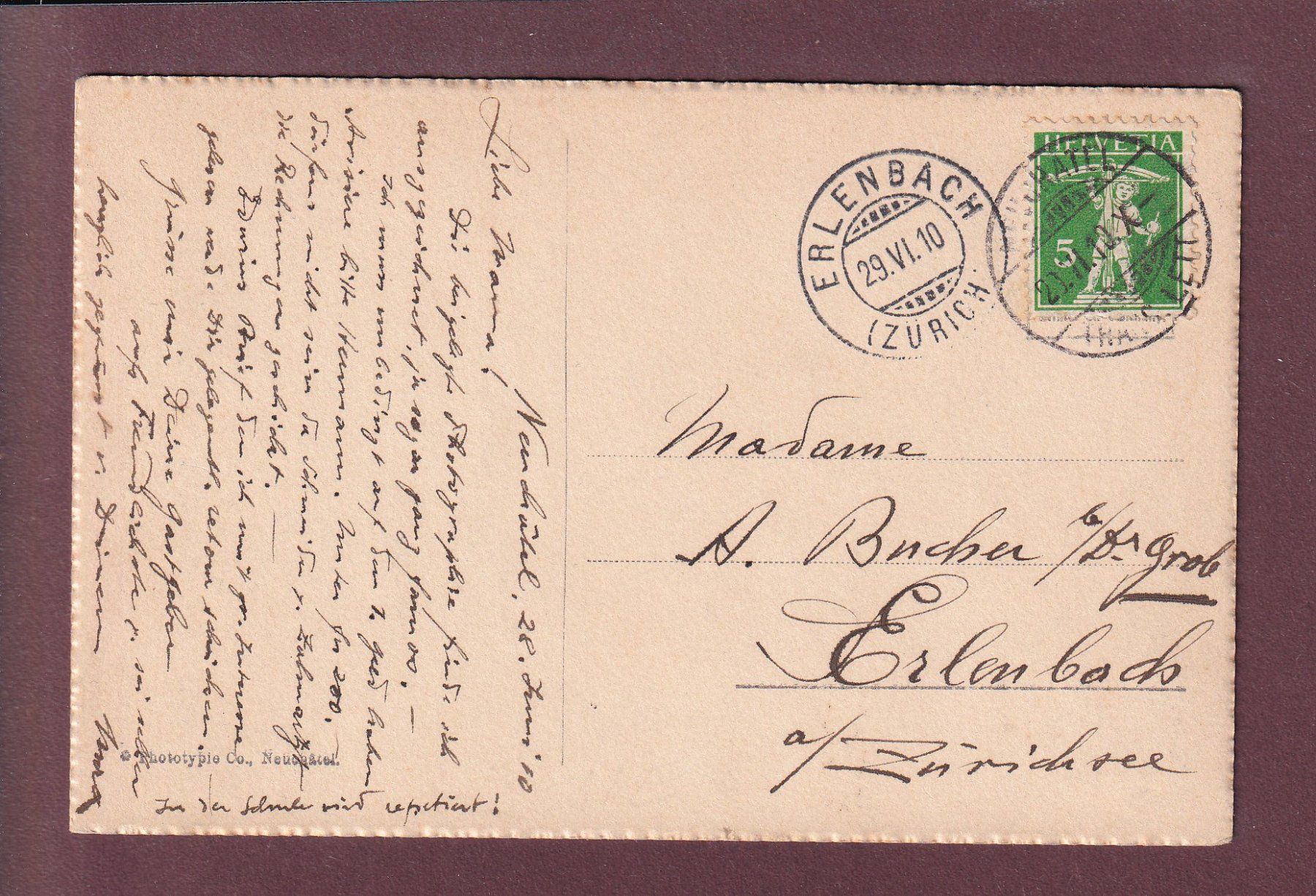 Cartes postales: NEUCHÂTEL - Château - 1910 – D'occasion à Pully par nicecards 1