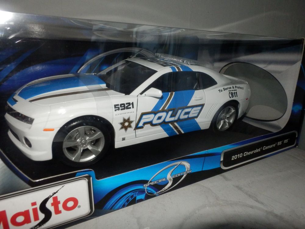 Chevrolet Camaro SS RS 2010 Police Miniature 1/18 Maisto MAIS 31161 : Voitures miniatures de collection de grandes marques