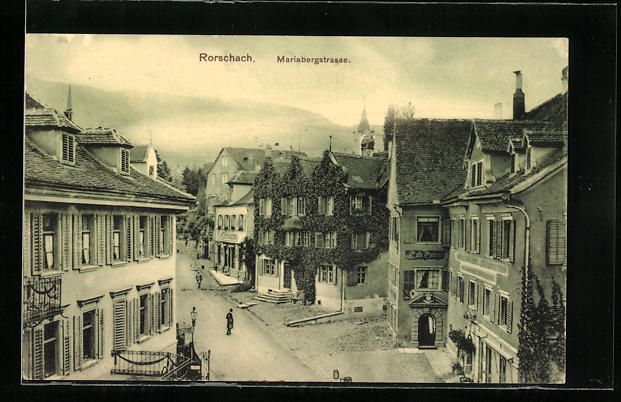 Cartoline postali: Rorschach, Blick in die Mariabergstrasse – Usato da Berlin venduto da bartko-reher