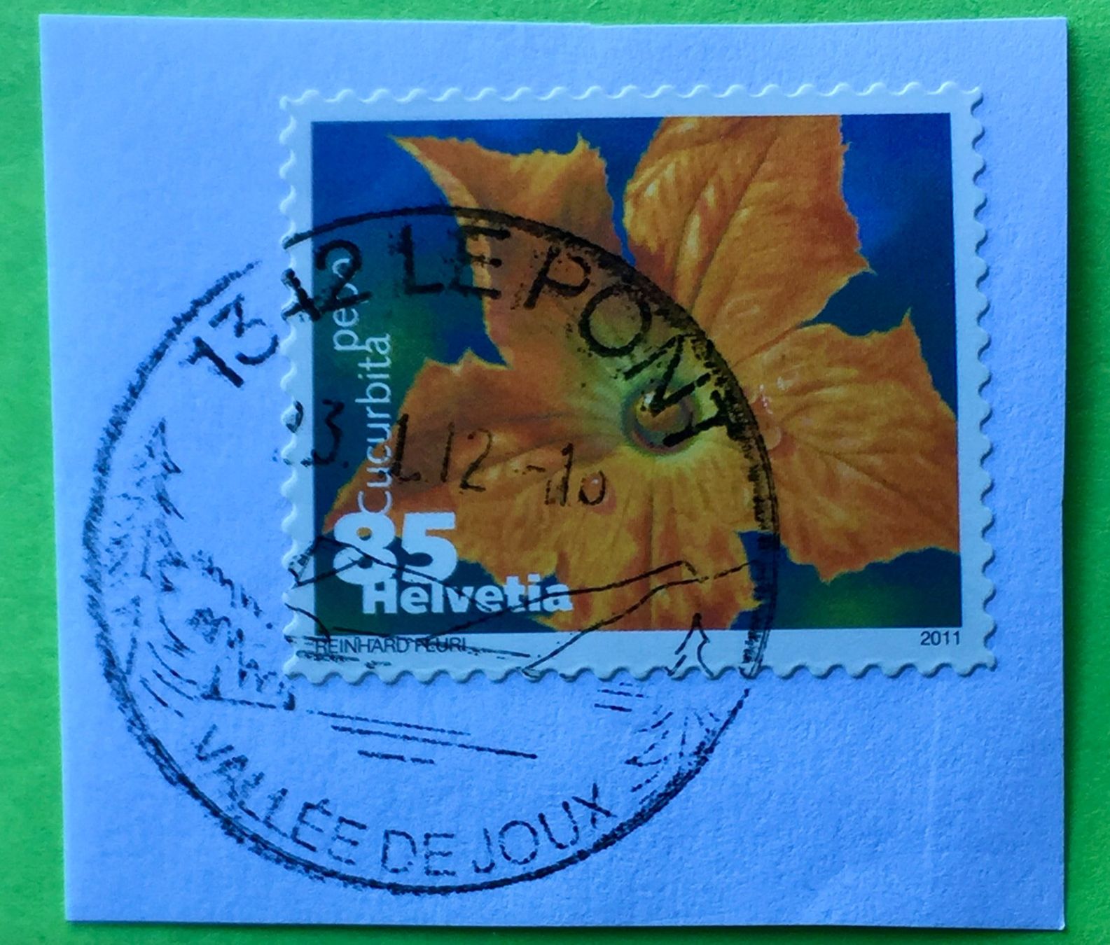 Alle Briefmarken: Nr.1376 Dauermarken Gemüseblüten 2011 mit Stempelt Zucchini – Gebraucht aus Aarau von Billa007