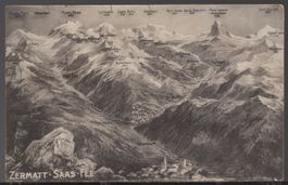 Zermatt - Saas - Fee   Panoramablick