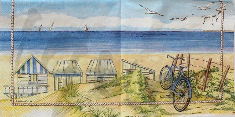 Tovaglioli: Serviette am strand (d4) 2Stk. – Nuovo (secondo la descrizione) da Schlatt TG venduto da kreativ-atelier
