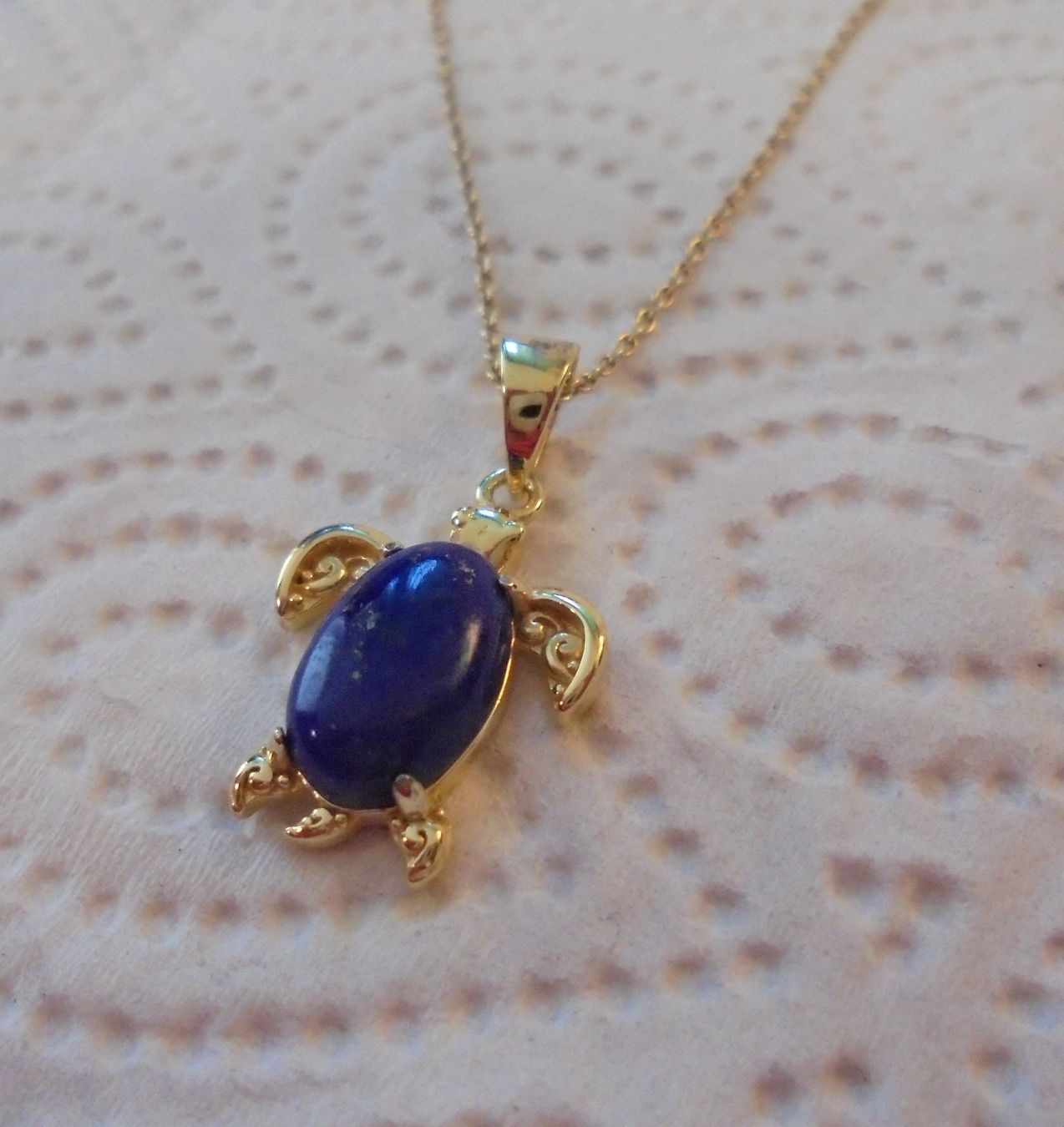 Ciondoli: Echtschmuck: Lapislazuli-Silberanhänger, vergoldet – Nuovo (secondo la descrizione) da Zuchwil venduto da maumauchi 5
