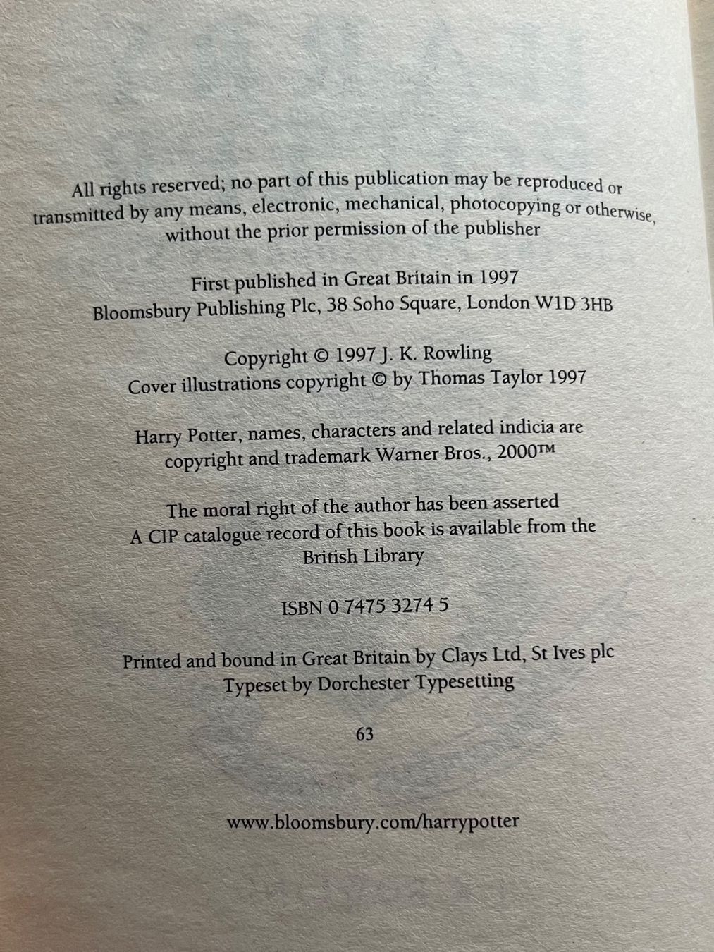 Libri: Harry Potter Vintage – Usato da Gossau SG venduto da NUMOPOL 4