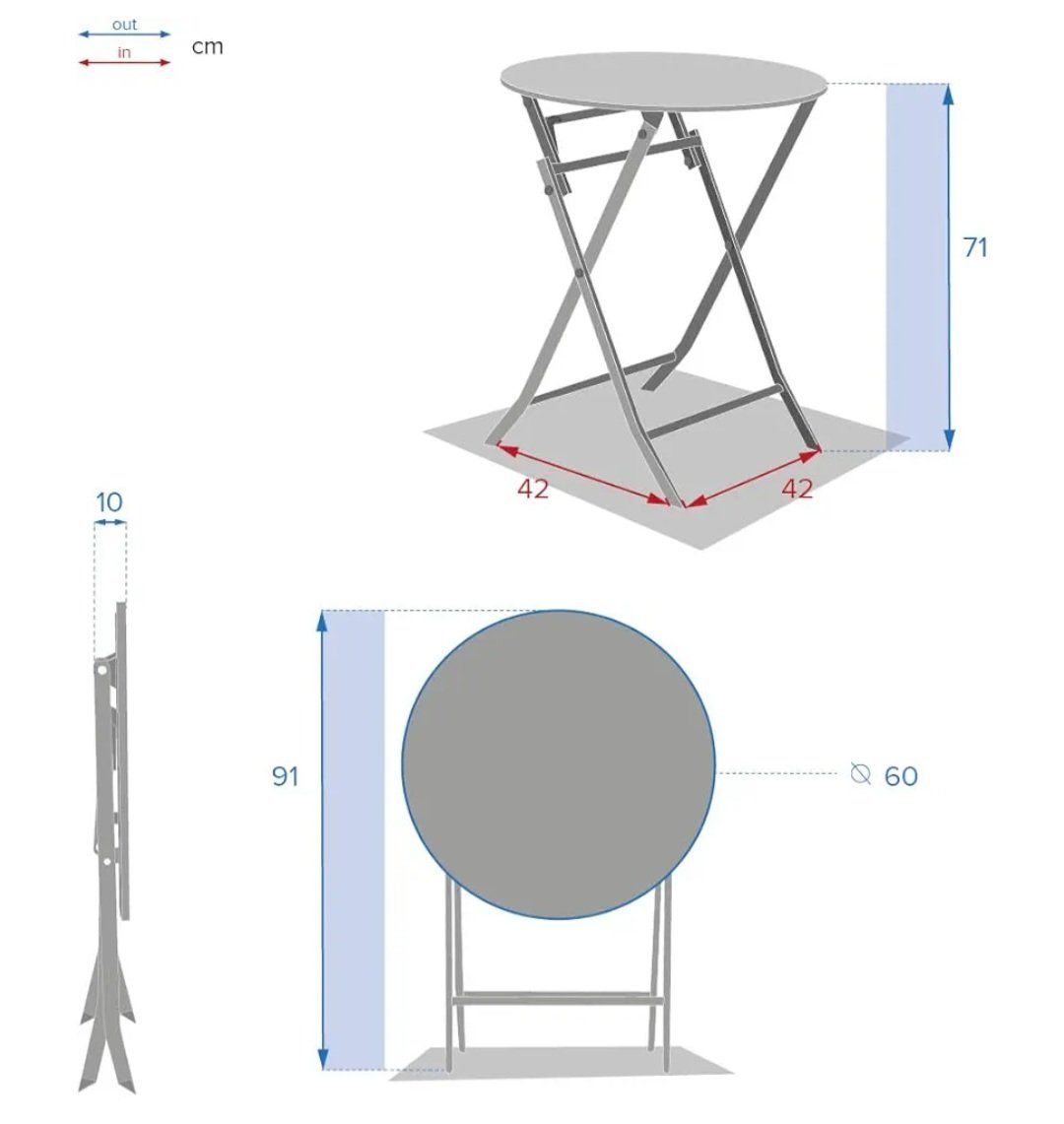 Sedie: Table + Deux chaises+2 Coussins (2025) MARQUE "HESPÉRIDE" – Usato da Etoy venduto da MyStyleMyMode 3