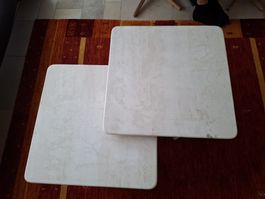 3 Travertintischchen