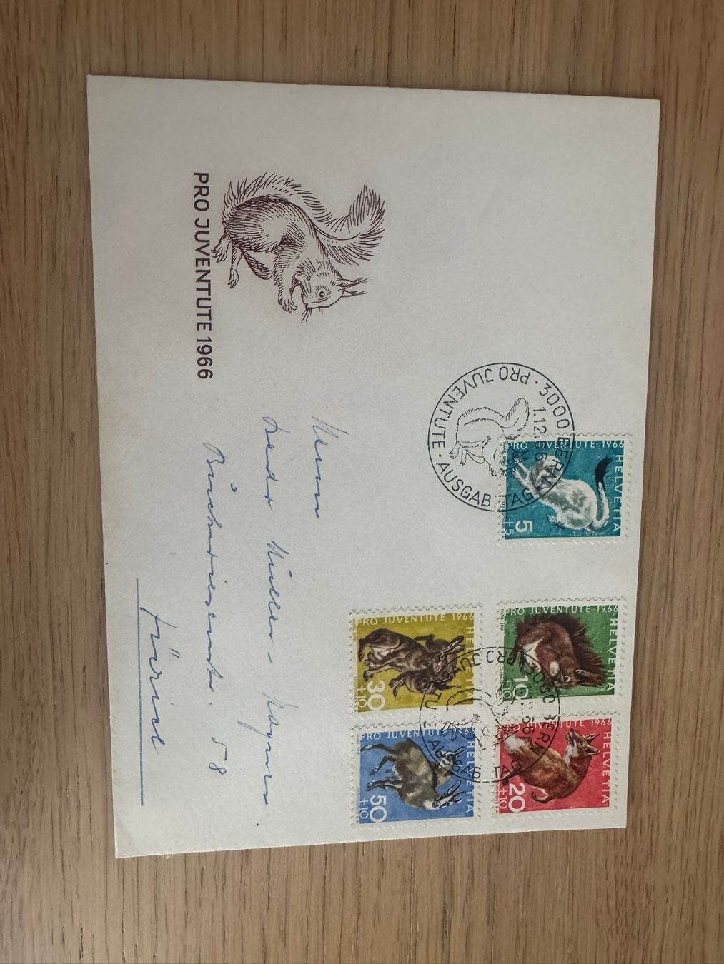 Alle Briefmarken: Pro Juventute Ersttagsbrief 1966 – Gebraucht aus Arnegg von Michirech