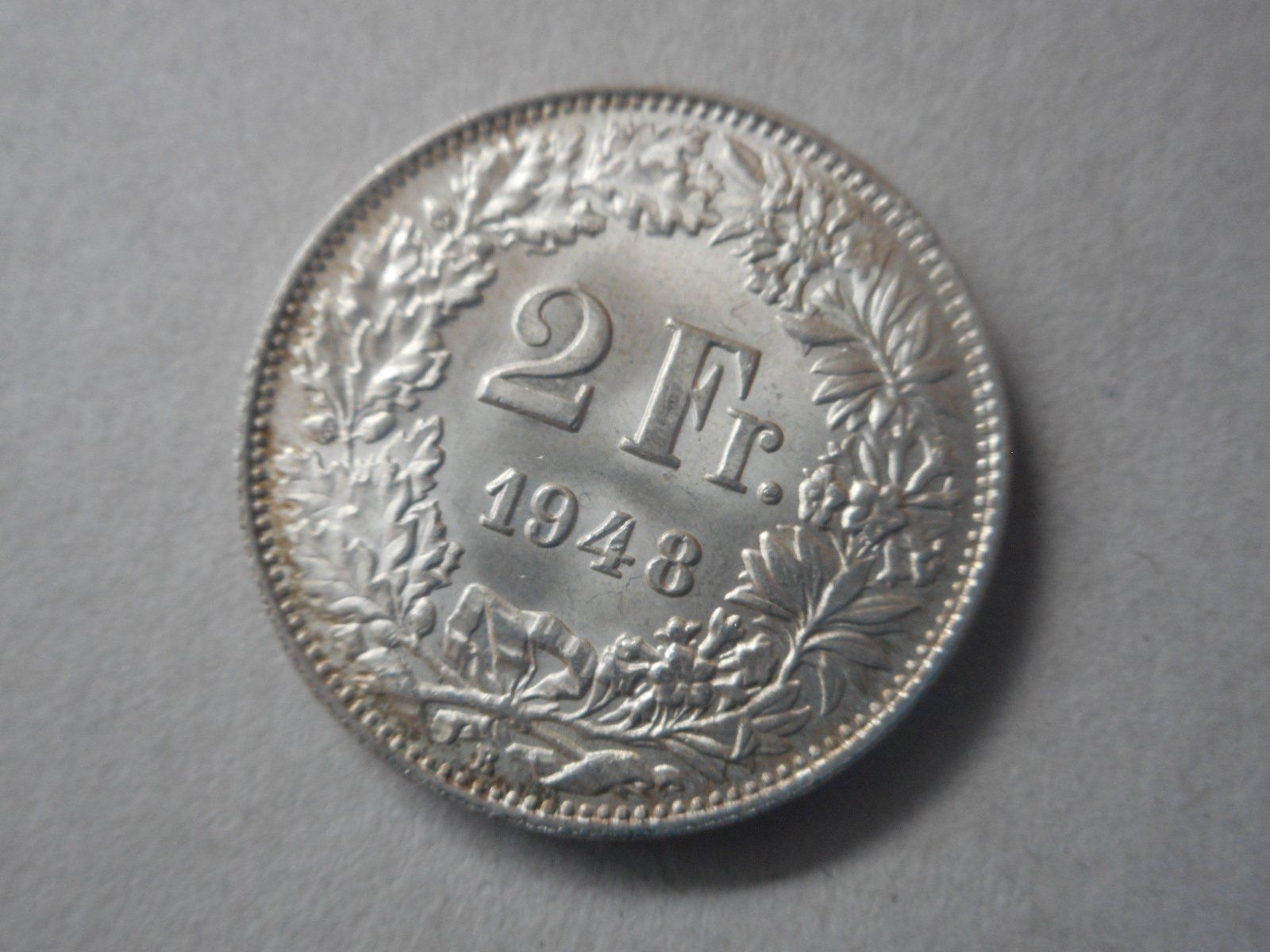 Tutti le monete: 2 Fr. 1948 silber  unz/stzgl – Nuovo (secondo la descrizione) da Kriegstetten venduto da pizlad2010 1