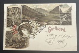 Gruss vom Gotthard Litho