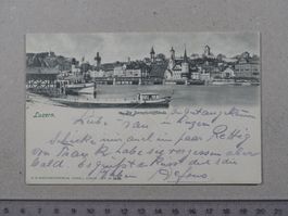 Luzern, 1916, Feldpost, Schiff, Dampfschifflände