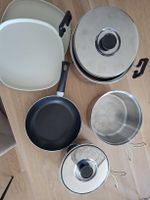 Camping-Kochset mit 4 Pfannen