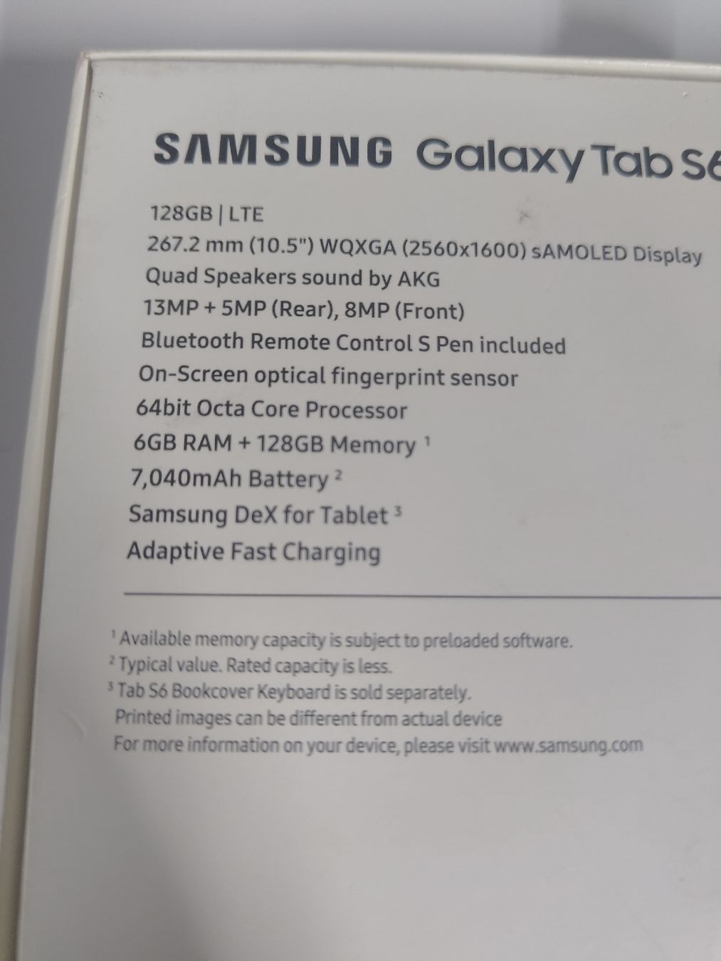 Samsung Tablet PC: Samsung Galaxy Tab S6 128Go LTE – Gebraucht aus Courtemaîche von Atelier.tech 1