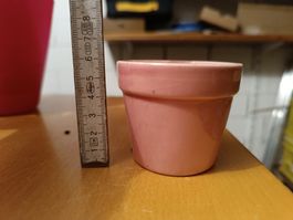 Vintage Blumentopf, rosa, Ø 8cm, ideal für kleine Pflanzen